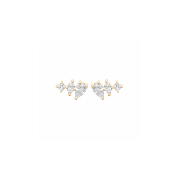 Burren jewellery 18k gold plate illusion earrings