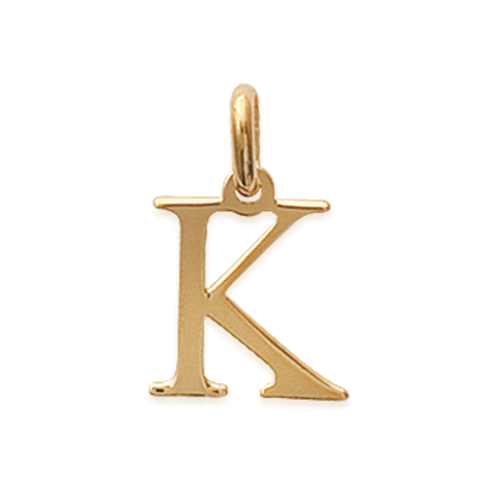 Burren jewellery 18k gold plate initials k pendant necklace gifts for her