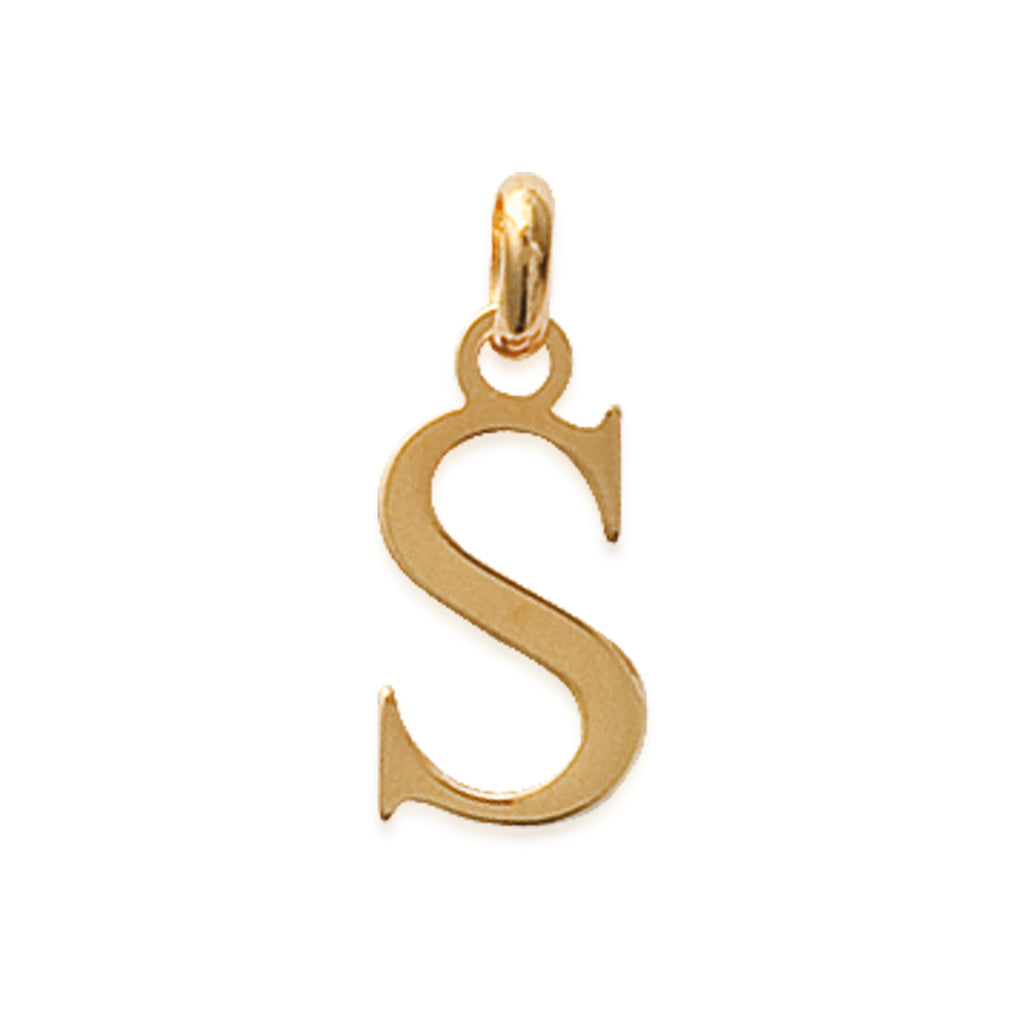 Burren jewellery 18k gold plate initials s pendant necklace gifts for her