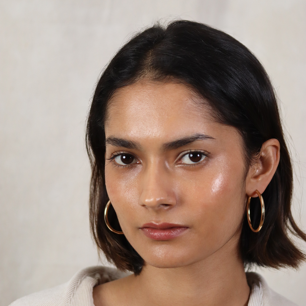 Burren jewellery 18k gold plate large statement hoops jaylin