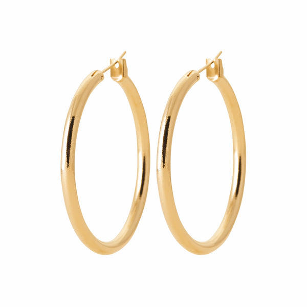 Burren jewellery 18k gold plate large statement hoops jaylin