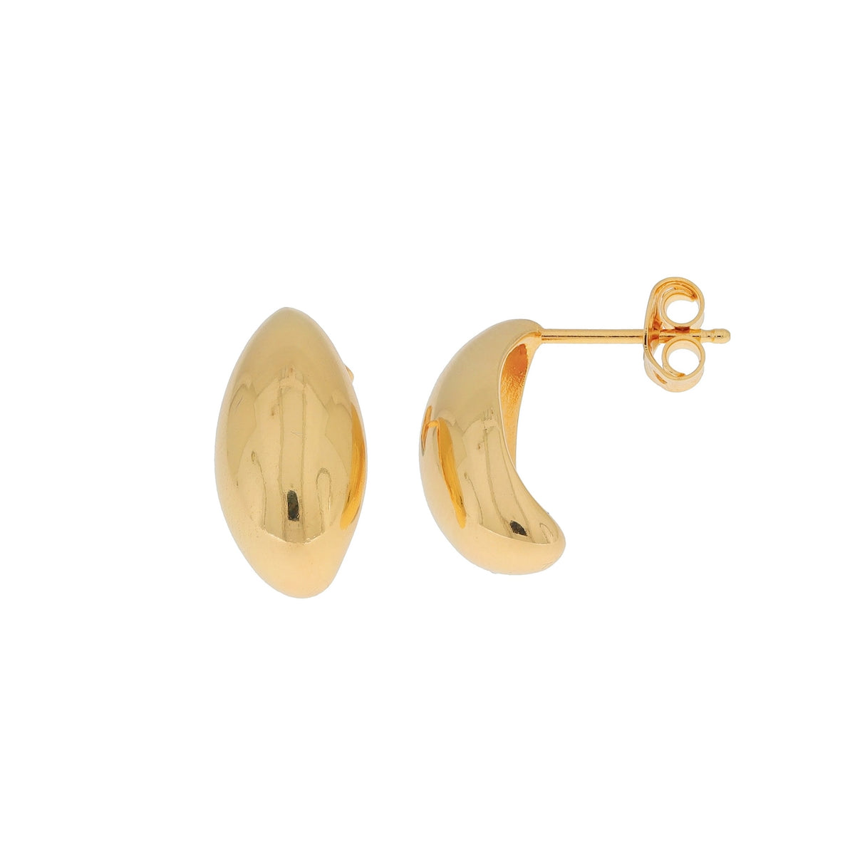 Burren jewellery 18k gold plate lila fashion dome earrings 2