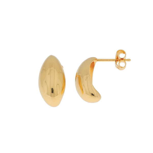 Burren jewellery 18k gold plate lila fashion dome earrings 2