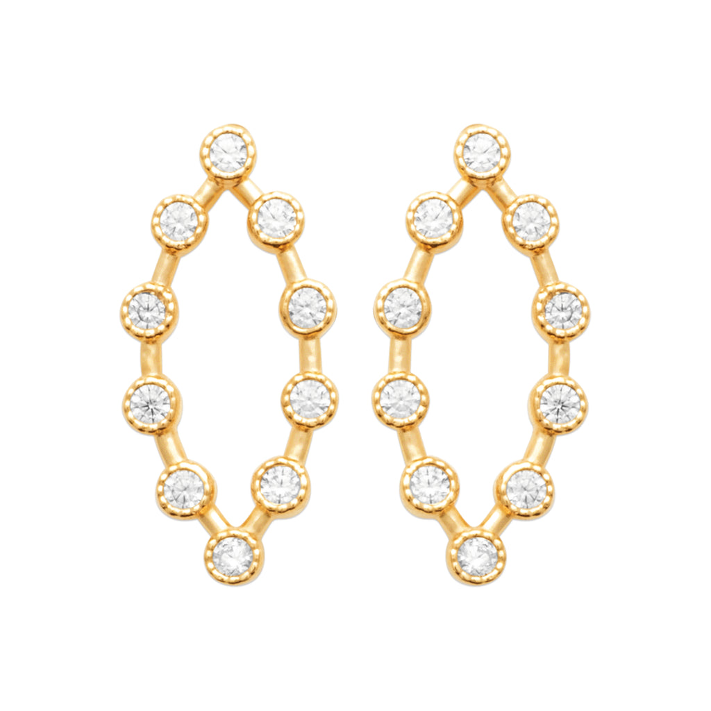 Burren jewellery 18k gold plate lucid touch earrings