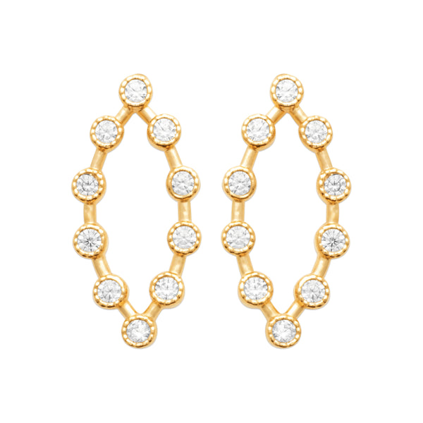 Burren jewellery 18k gold plate lucid touch earrings