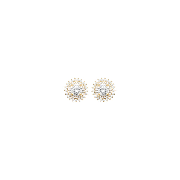 Burren jewellery 18k gold plate madelyn earrings cz