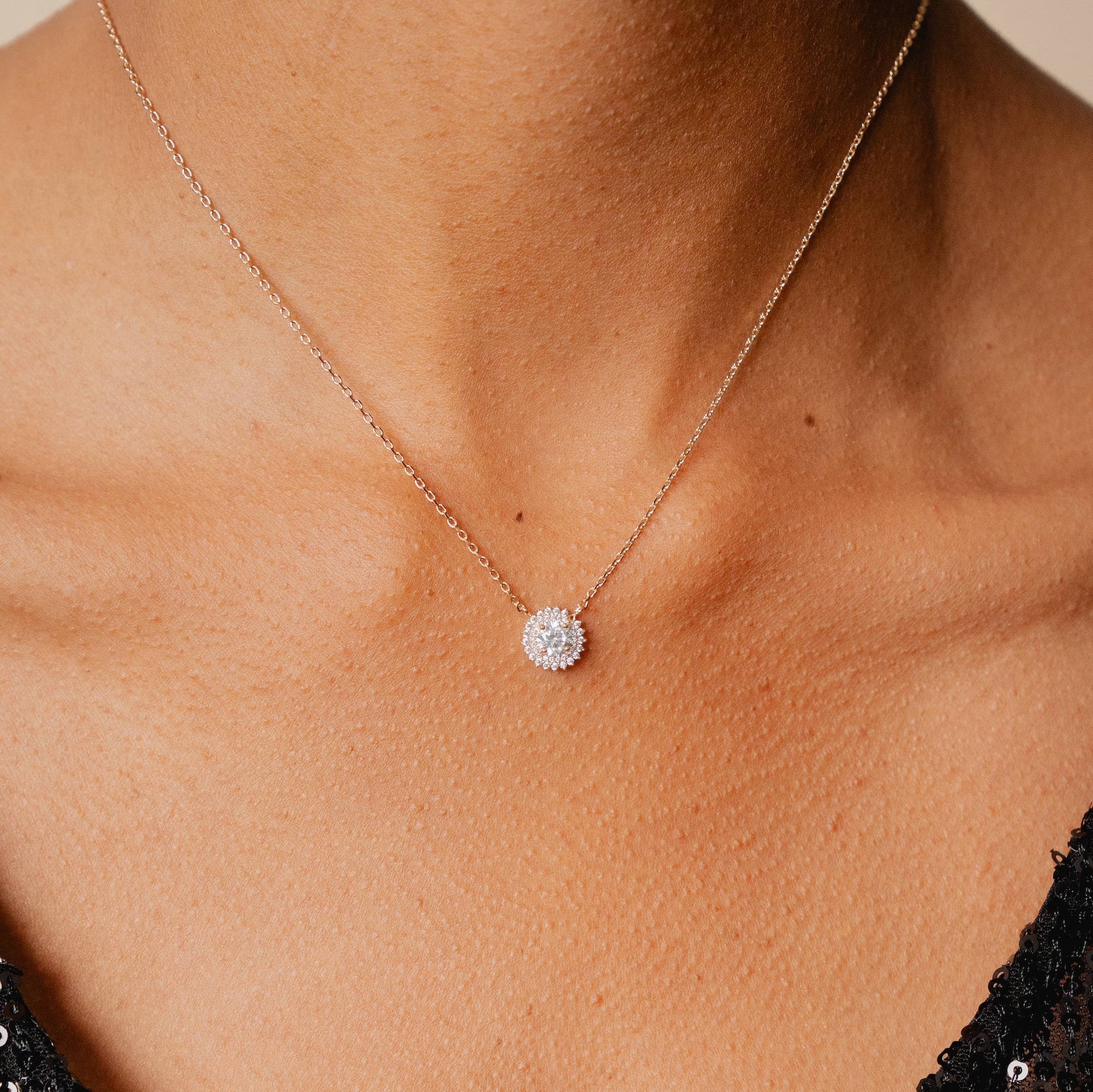 Burren jewellery 18k gold-plate madelyn necklace cz