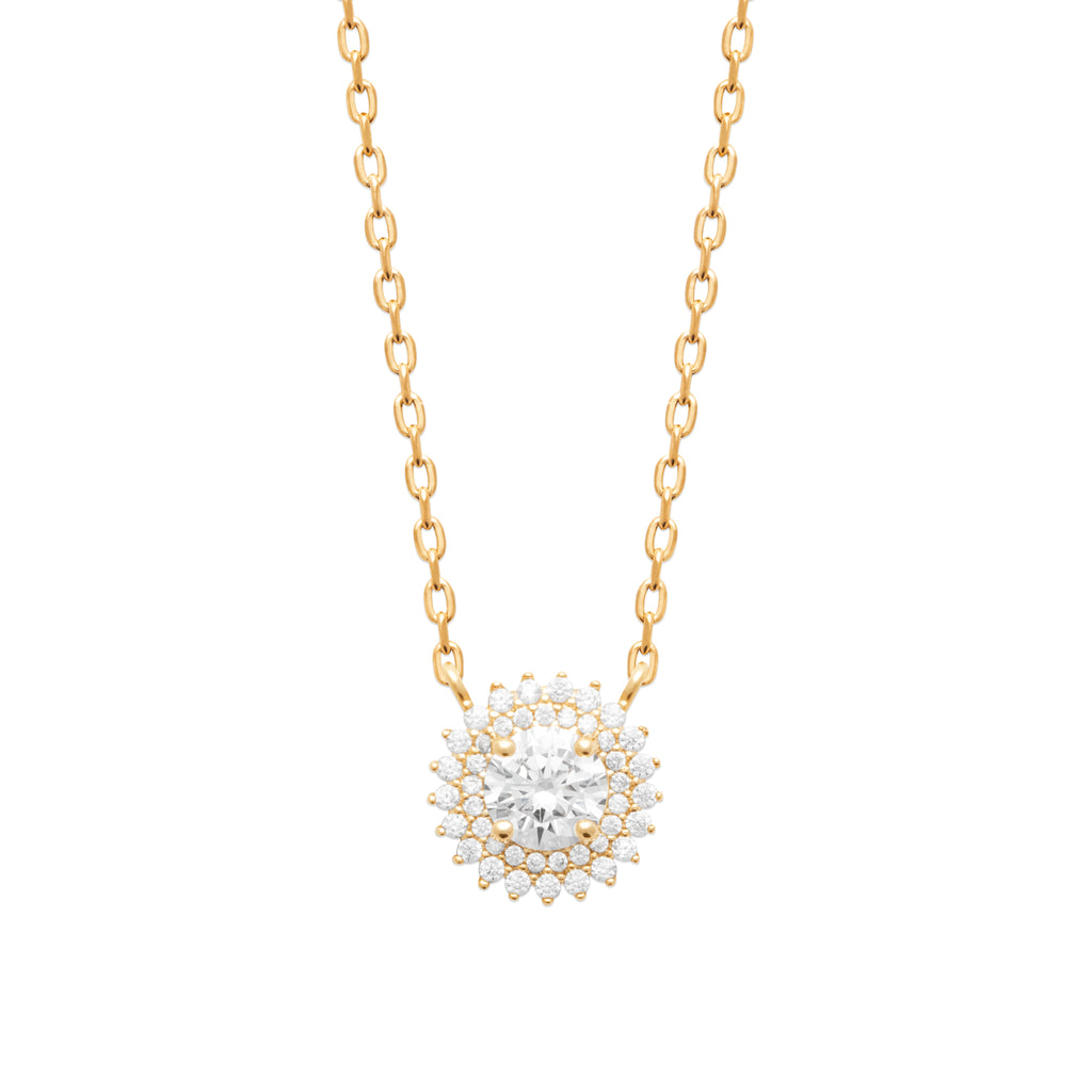 Burren jewellery 18k gold-plate madelyn necklace cz