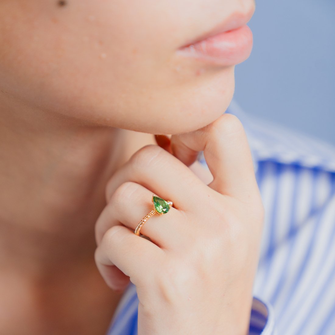 Burren jewellery 18k gold plate manifest ring