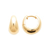 Burren jewellery 18k gold plate mariposa small chunky huggie hoops earrings alt