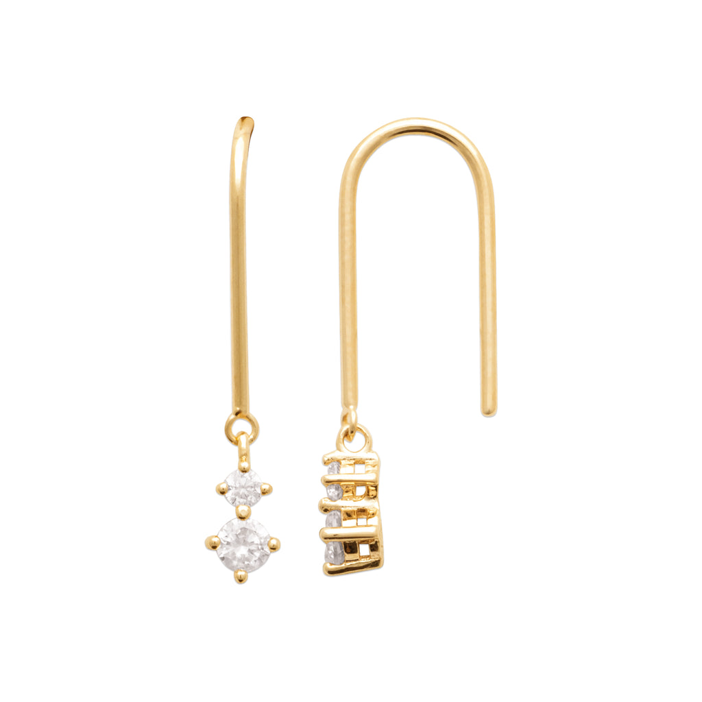 Burren jewellery 18k gold plate miss those days drop earrings alt