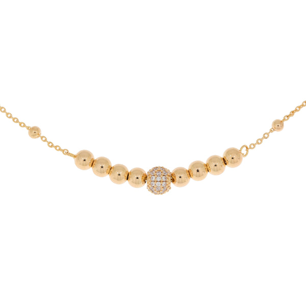 Burren jewellery 18k gold plate miss understood ball fashion layering necklace 