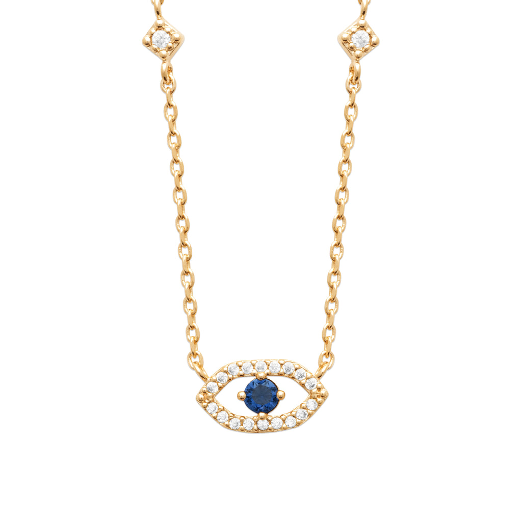 Burren jewellery 18k gold plate my third eye evil eye fashion necklace