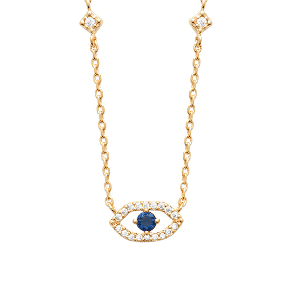 Burren jewellery 18k gold plate my third eye evil eye fashion necklace