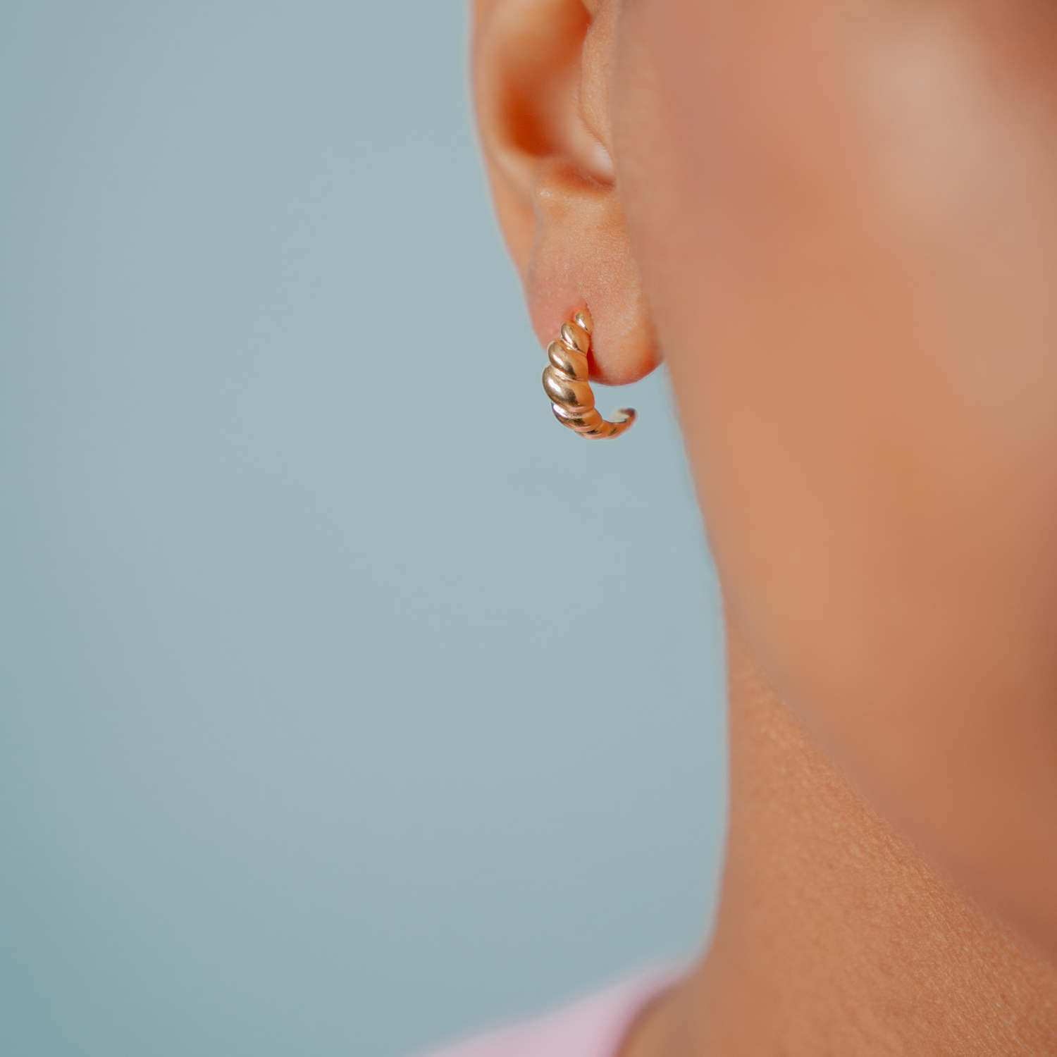 Burren jewellery 18k gold plate pavlova stud earrings model