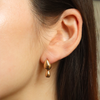 Burren jewellery 18k gold plate polly earrings close up