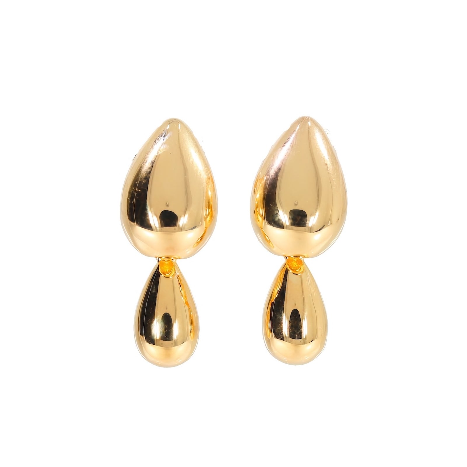 Burren jewellery 18k gold plate polly stud drop earrings 