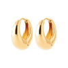 Burren jewellery 18k gold plate red rouge huggie hoop earrings