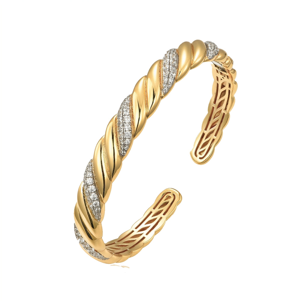 Burren jewellery 18k gold plate rosey bangle