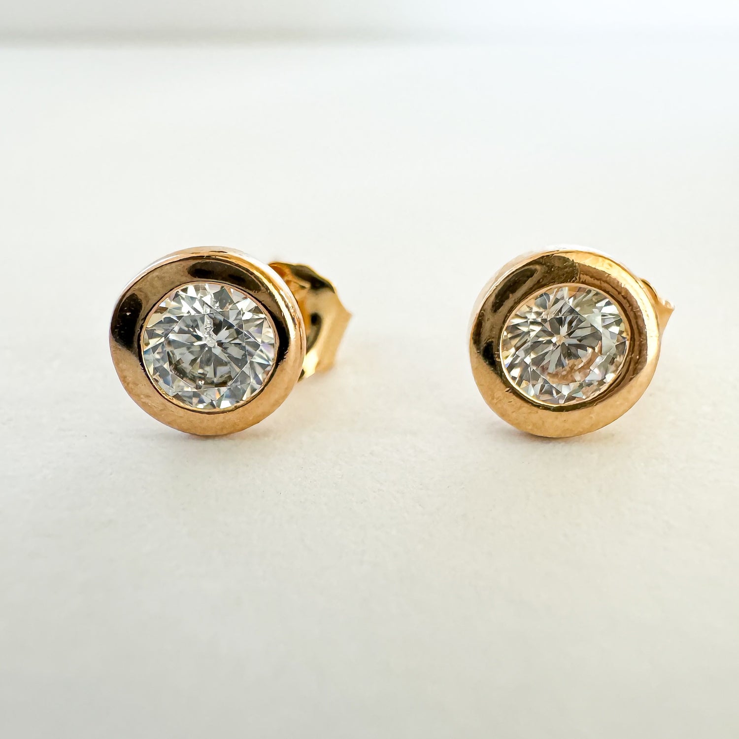 Burren Jewellery 18k gold plate round about midnight earrings