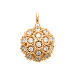 Dream State 18K Gold Plated Crystal Sphere Pendant with Cubic Zirconia | Burren Jewellery