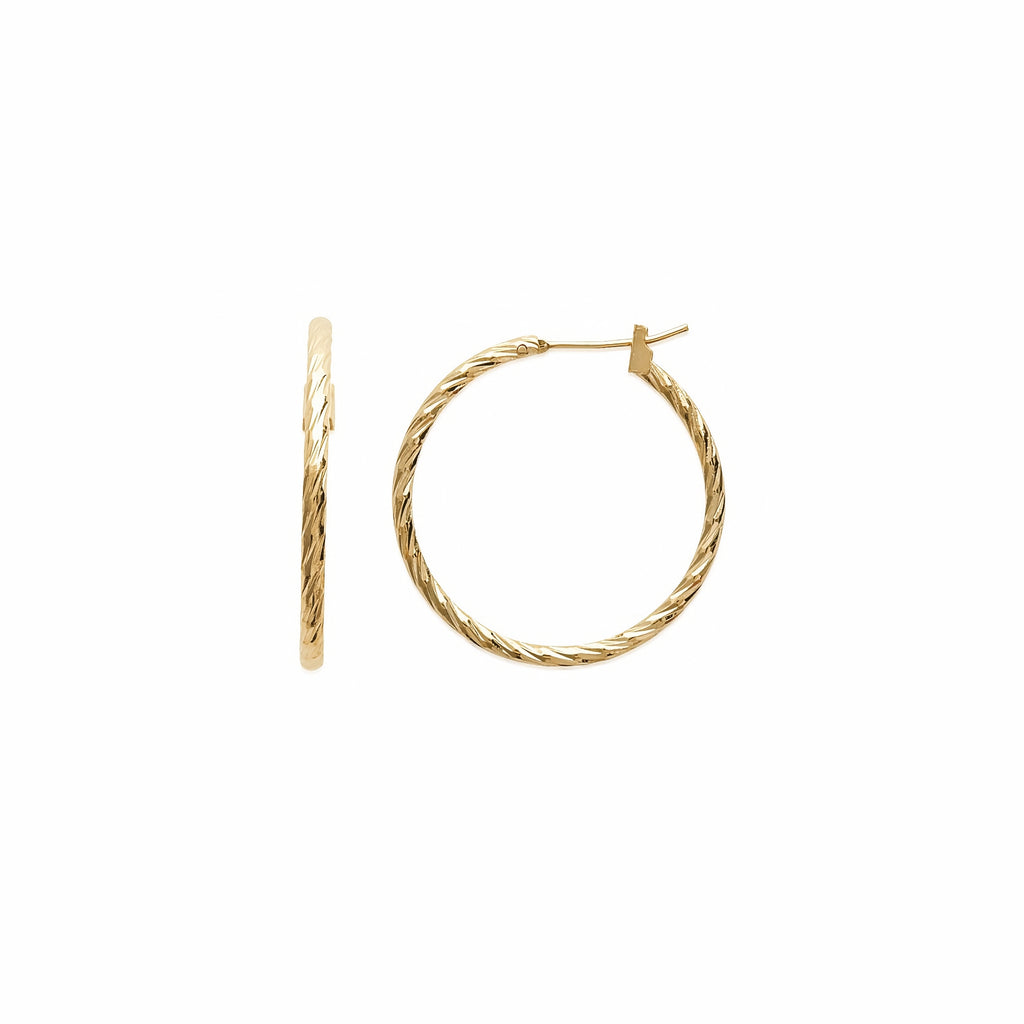 Burren jewellery 18k gold plate ruben hoop earrings 1