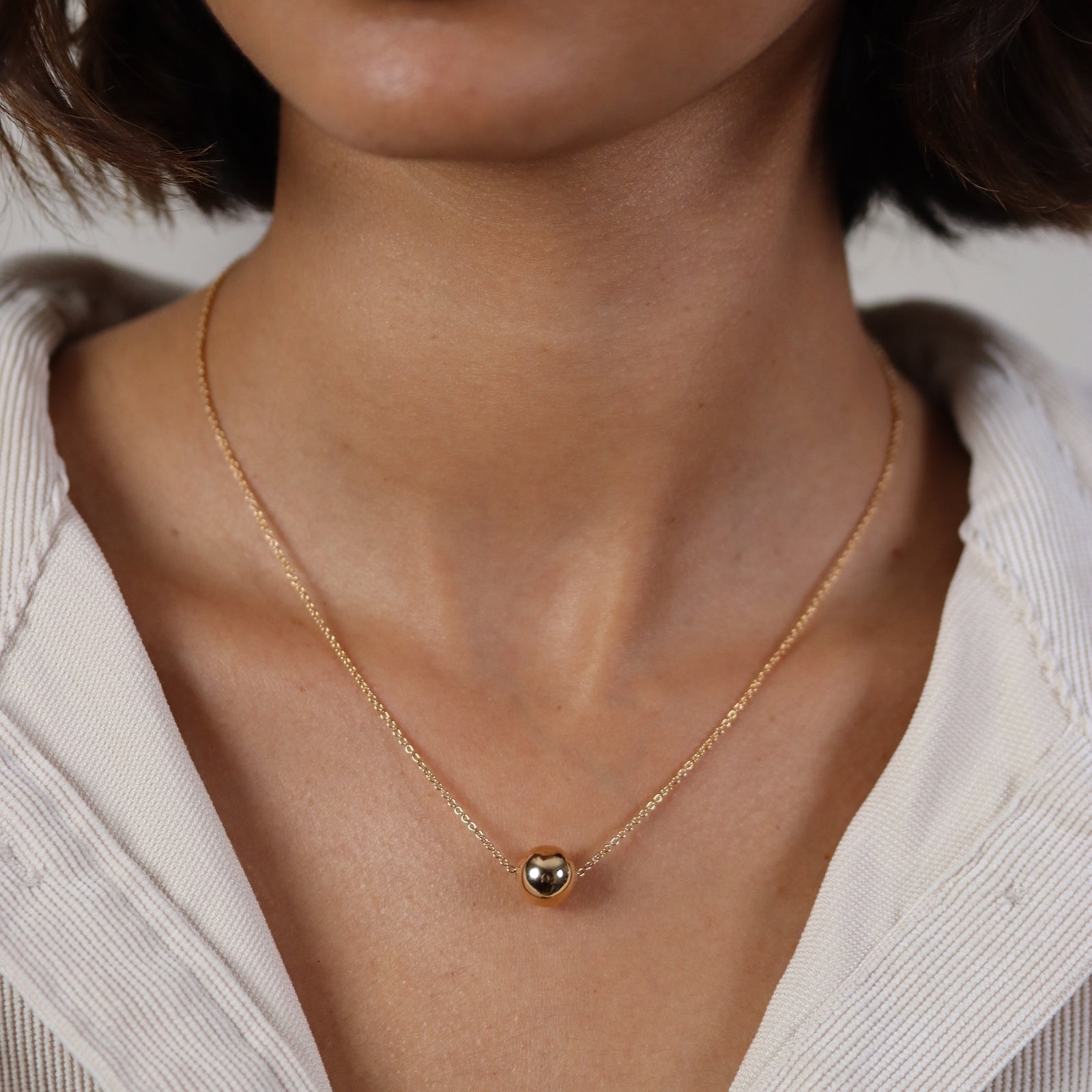 Burren jewellery 18k gold plate say it right ball fashion layering necklace