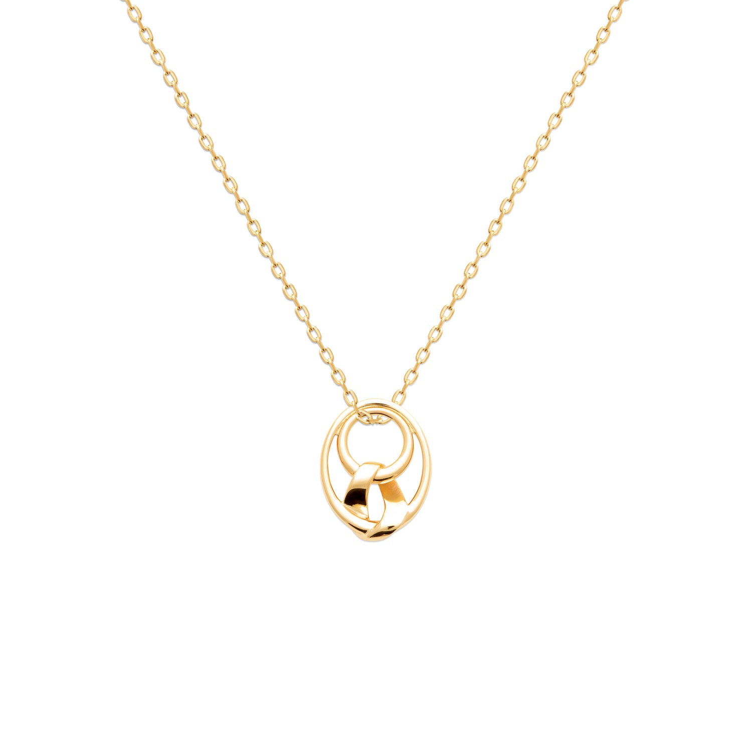 Sweet Disaster Pendant Necklace in 18K Gold Plating with Abstract Intertwined Sculptural Pendant | Burren Jewellery