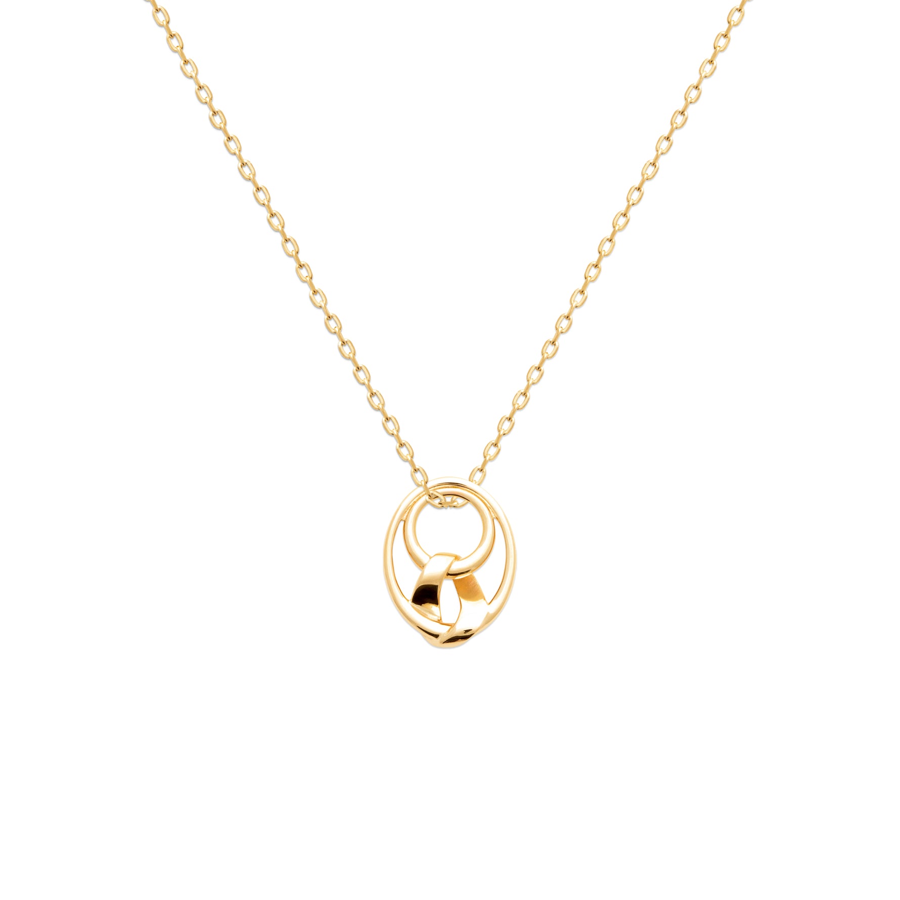 Sweet Disaster Pendant Necklace in 18K Gold Plating with Abstract Intertwined Sculptural Pendant | Burren Jewellery