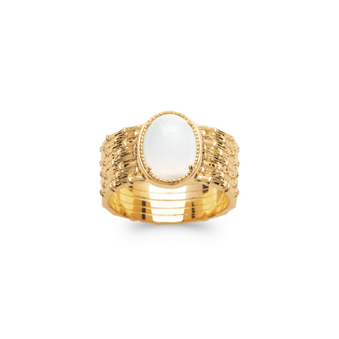 Burren jewellery 18k gold plate serendipity ring alt