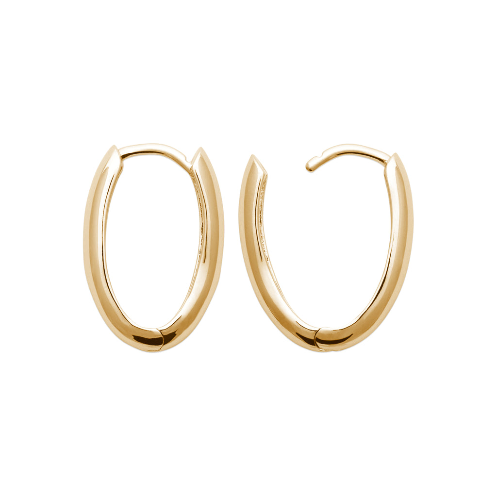 Burren jewellery 18k gold plate simplicity everyday huggie earrings alt