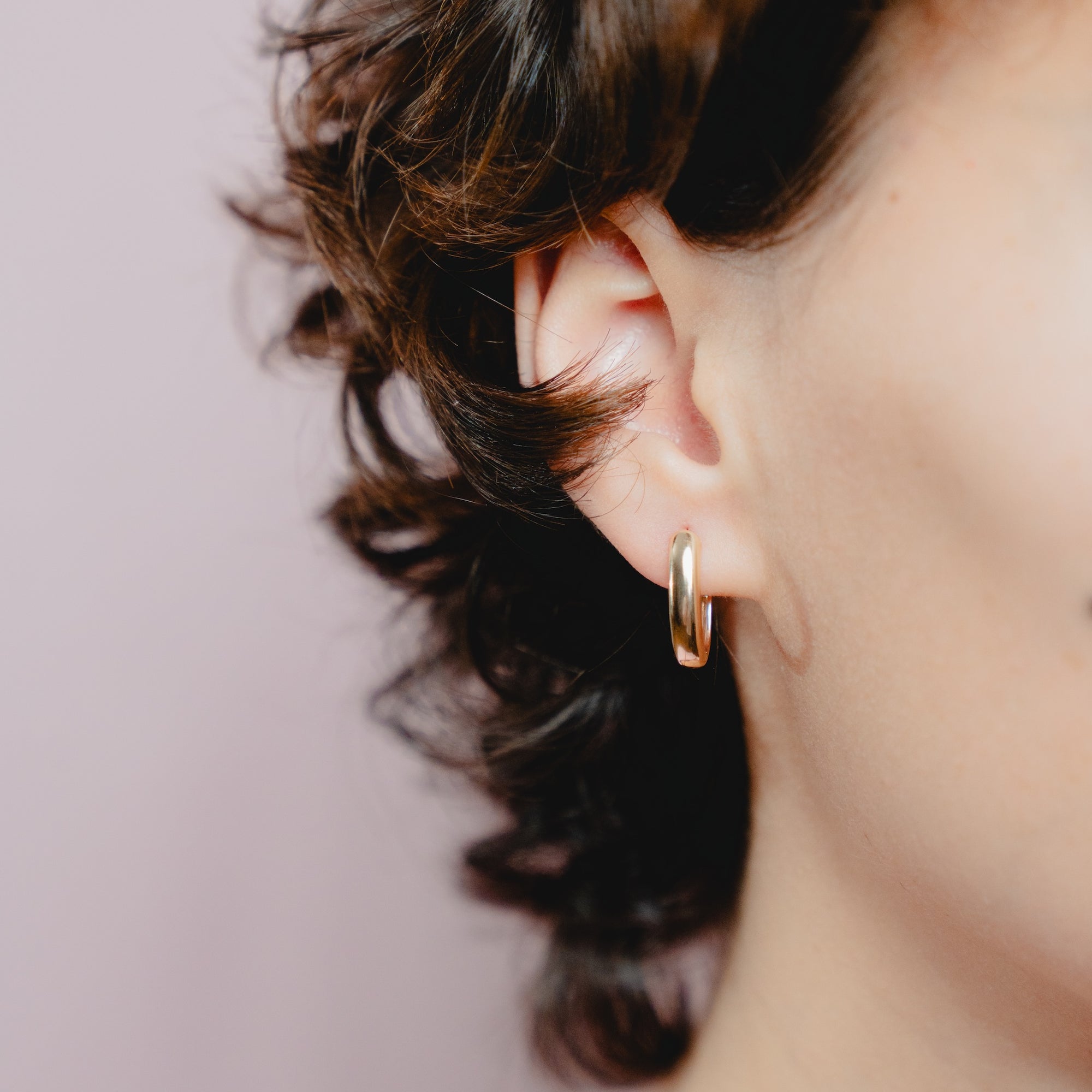Burren jewellery 18k gold plate simplicity everyday huggie earrings