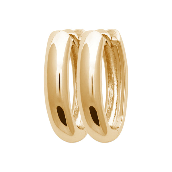 Burren jewellery 18k gold plate simplicity everyday huggie earrings