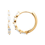 Burren jewellery 18k gold plate small huggie hoops bittersweet alt