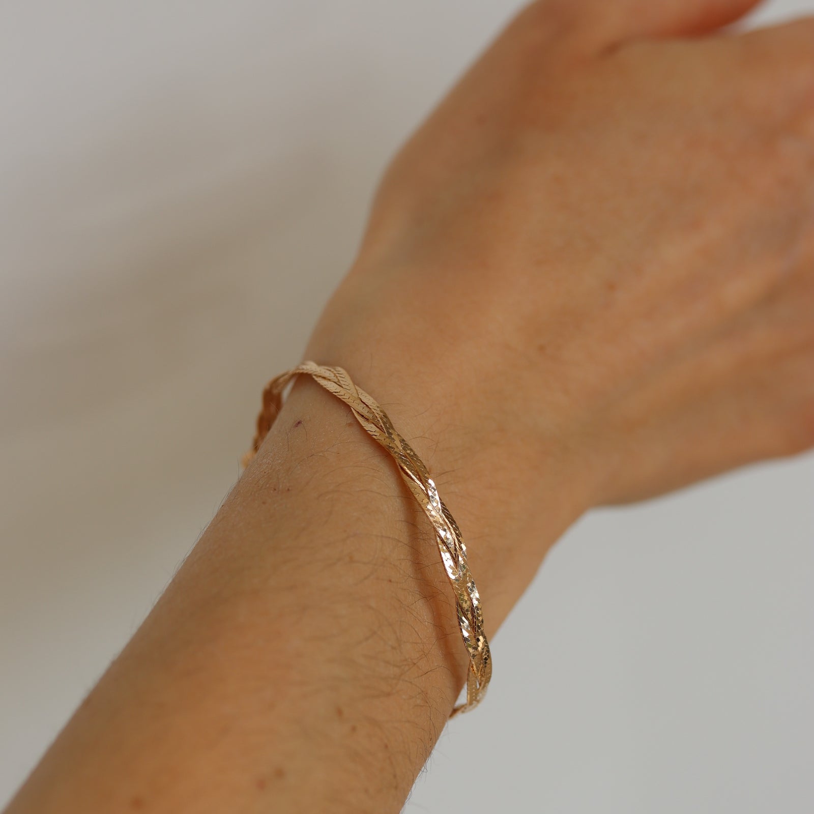 Burren jewellery 18k gold plate snake chain bracelet syra