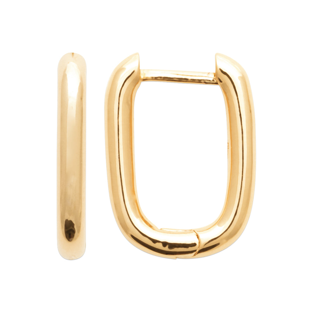 Burren jewellery 18k gold plate sonny huggie hoops earrings alt