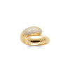 Burren jewellery 18k gold plate spotlight shimmer ring side