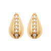 Burren jewellery 18k gold plate stud earrings cubic zirconia snowdrop