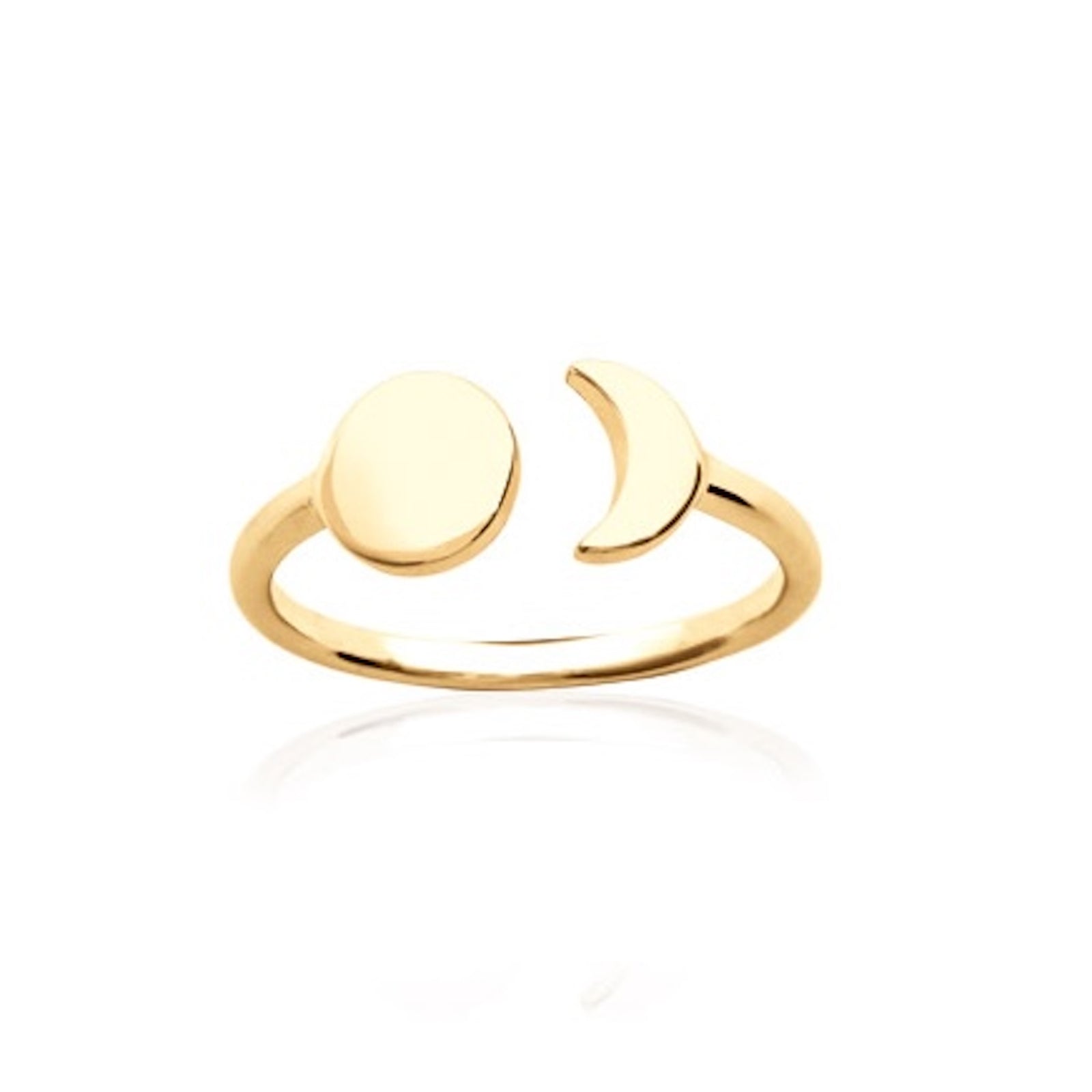 Burren jewellery 18k gold plate sun and moon ring