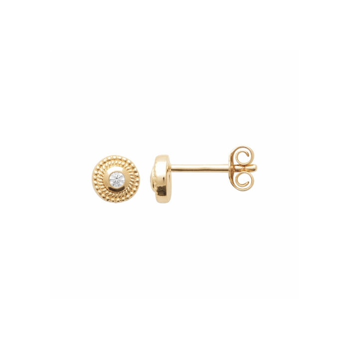 Burren jewellery 18k gold plate sunset earrings side