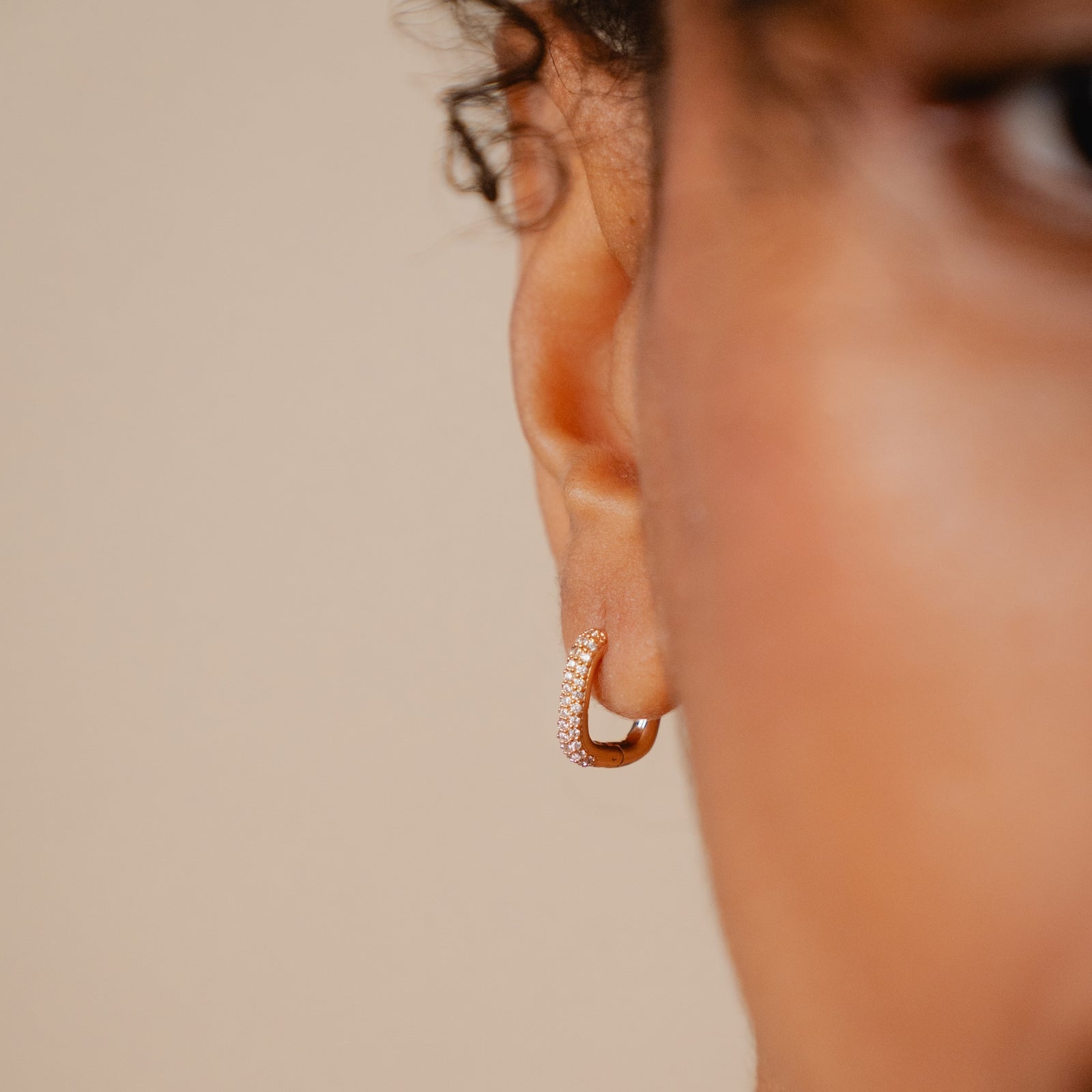 Burren jewellery 18k gold plate sweet lies small huggie hoop earrings