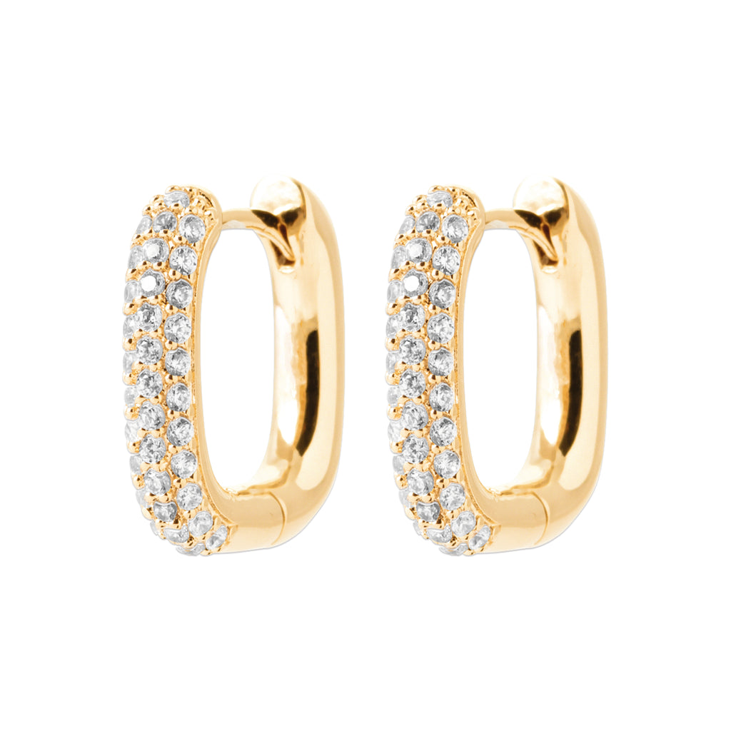 Burren jewellery 18k gold plate sweet lies small huggie hoop earrings