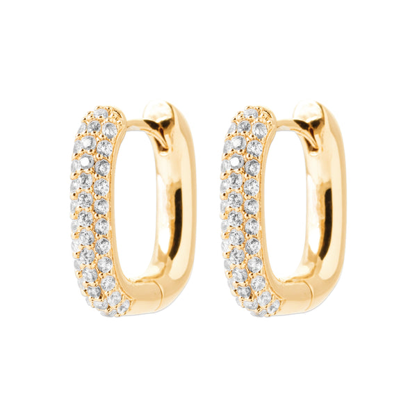 Burren jewellery 18k gold plate sweet lies small huggie hoop earrings