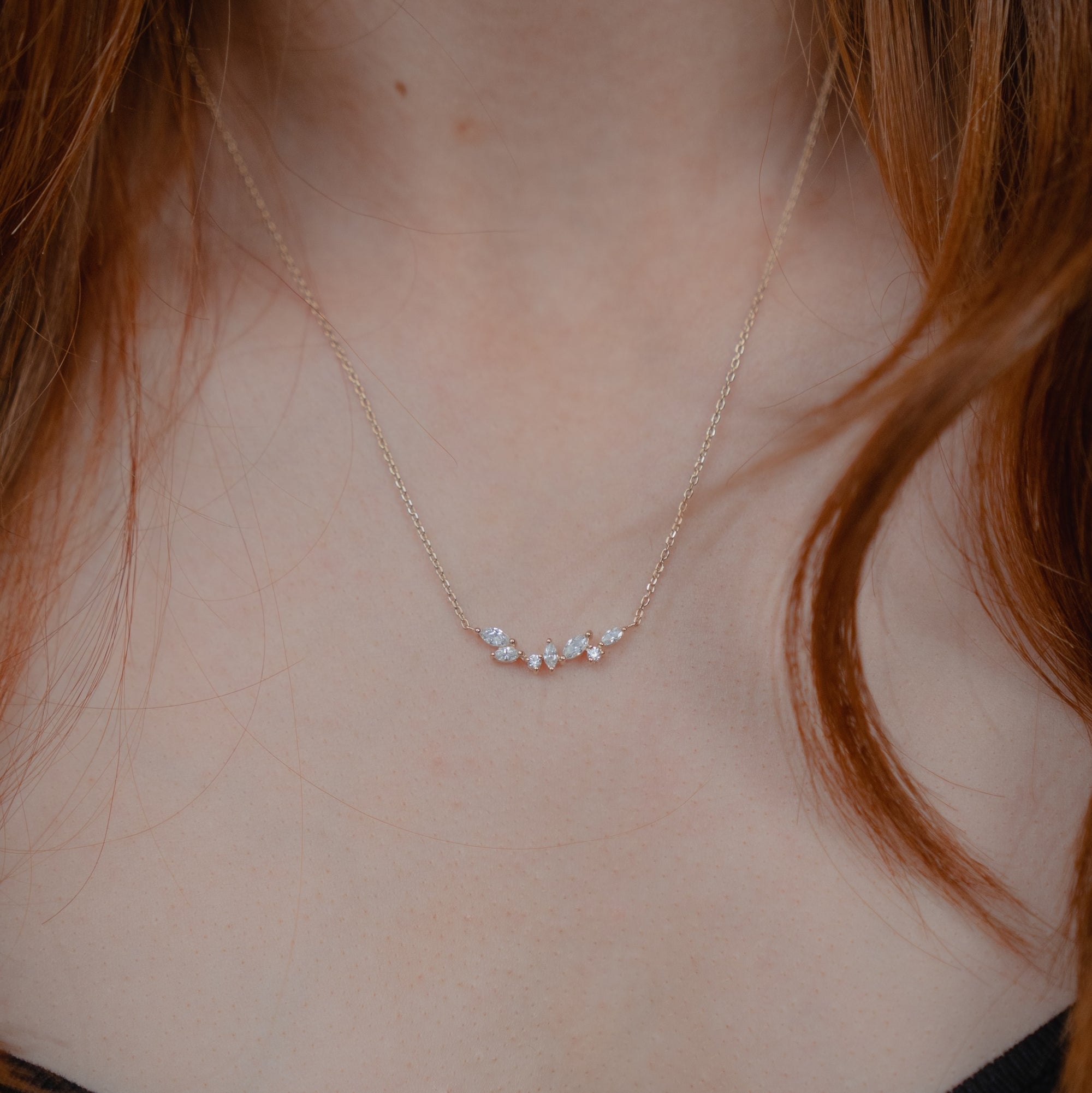 Burren jewellery 18k gold plate tender touch minimalist necklace
