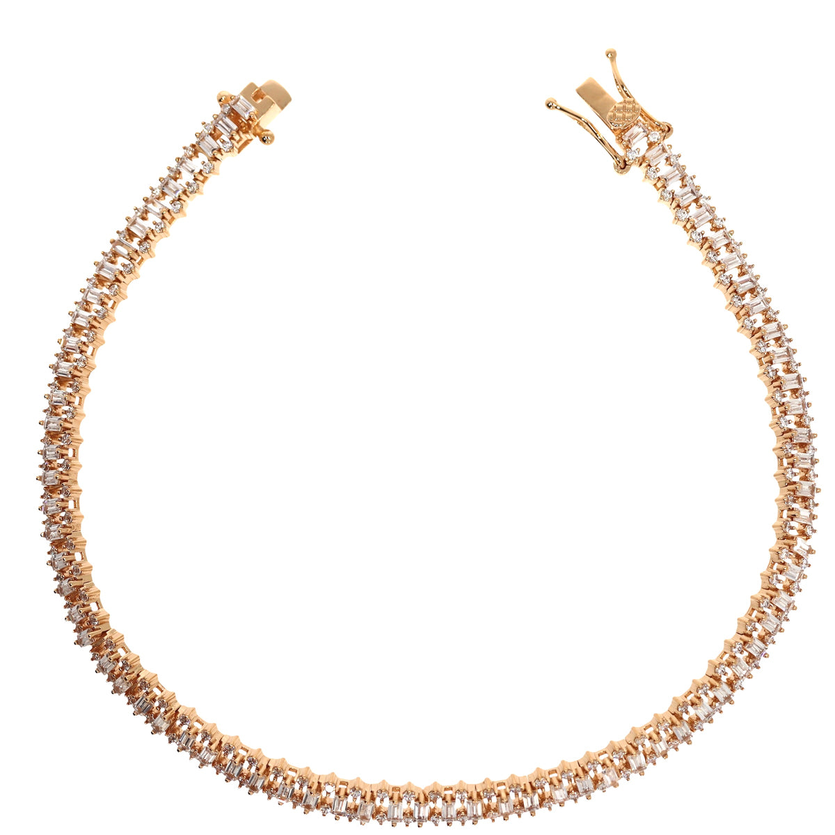 18k gold plate tennis bracelet