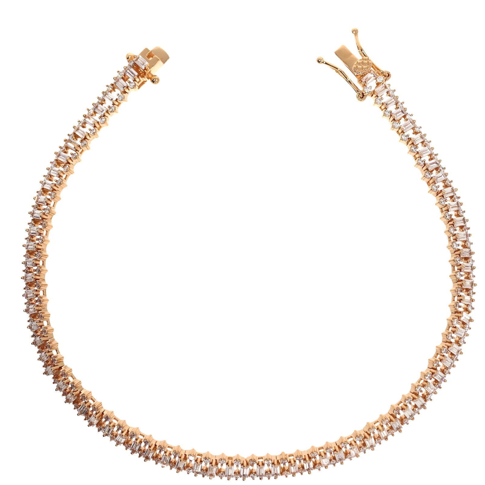 18k gold plate tennis bracelet