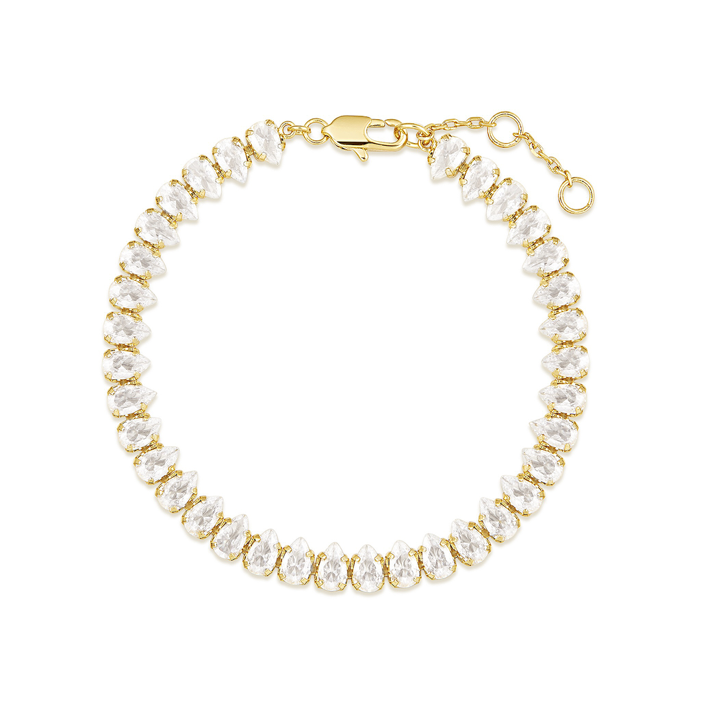 Burren jewellery 18k gold plate tennis bracelet scarlett