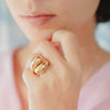 Burren jewellery 18k gold plate theres still the moon ring model 1