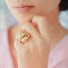 Burren jewellery 18k gold plate theres still the moon ring model