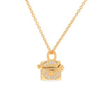 Burren jewellery 18k gold plate under the rainbow charm necklace